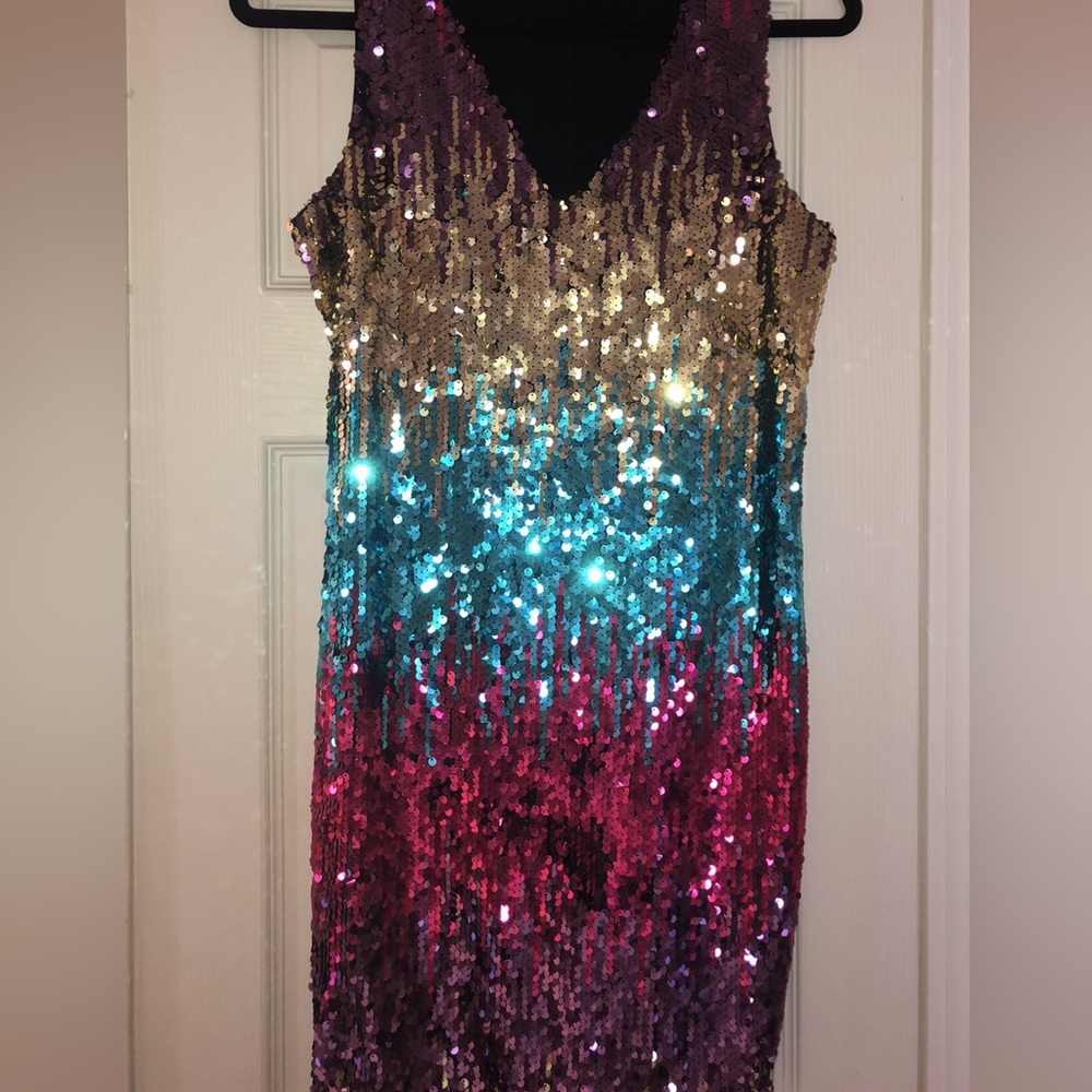 Colorful Sequin Dress